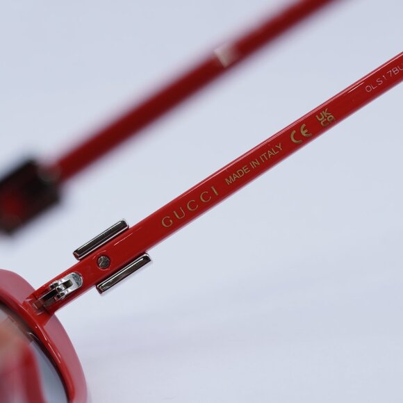 ?️ New Gucci GG1680S 005 Sunglasses - Red Frame, Smoke Lenses main image 7